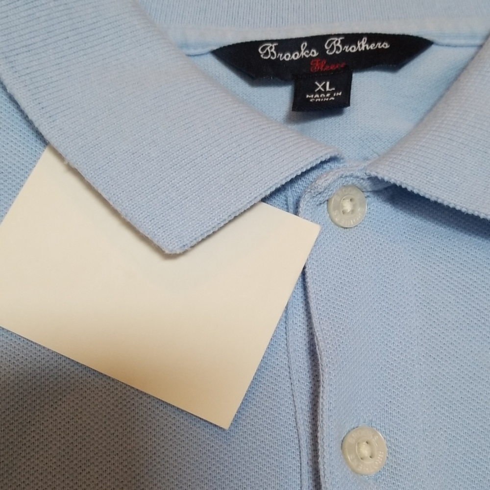 Brooks Brothers Fleece Polo Boys XL Lt Blue EUC